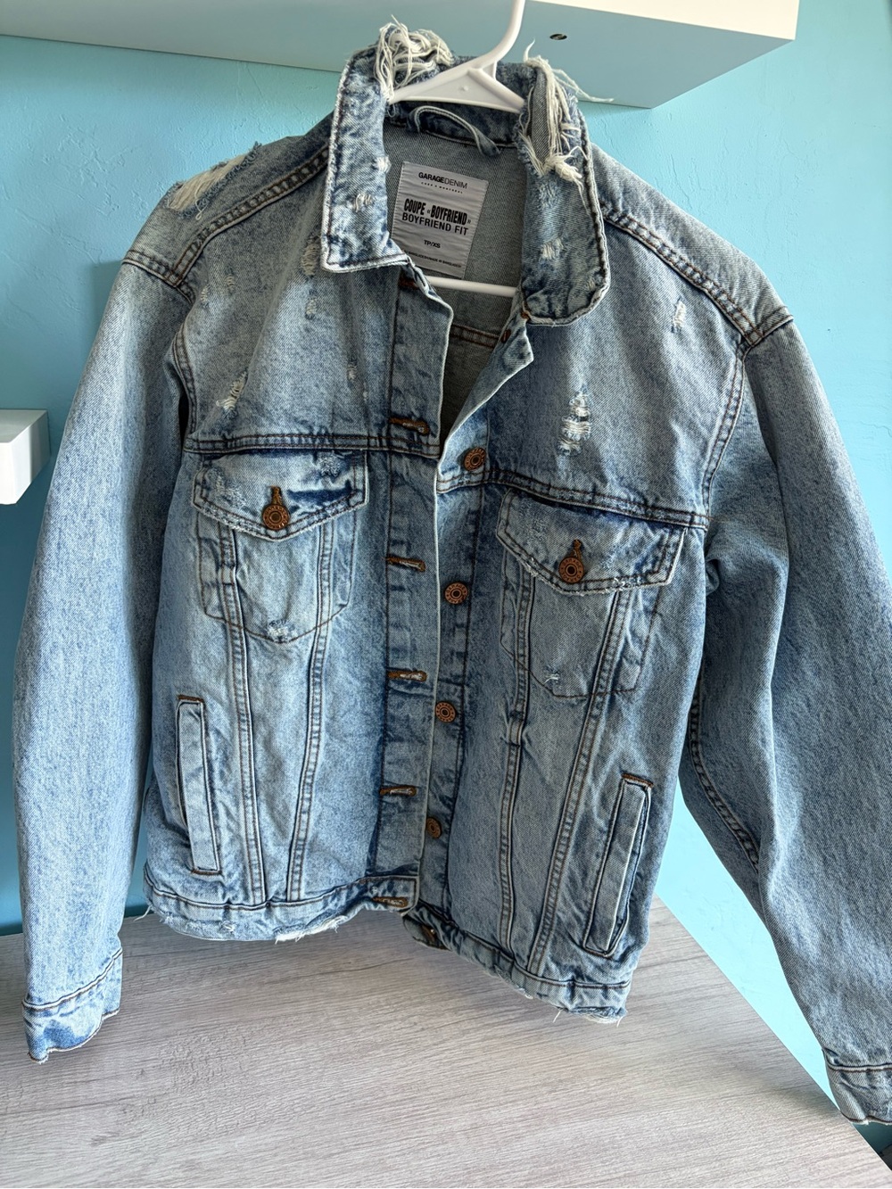 Garage Boyfriend Denim Jacket - Blue